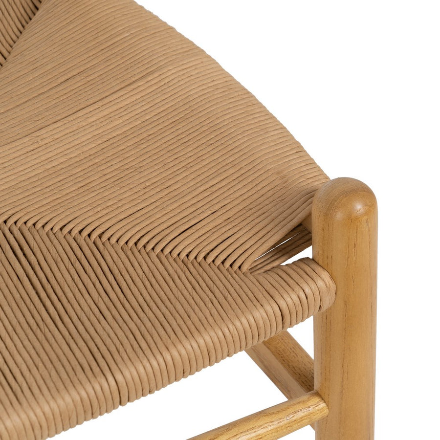 SILLA NATURAL MADERA DE OLMO DECORACIÓN 56 X 48 X 78 CM