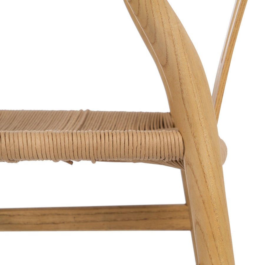 SILLA NATURAL MADERA DE OLMO DECORACIÓN 56 X 48 X 78 CM