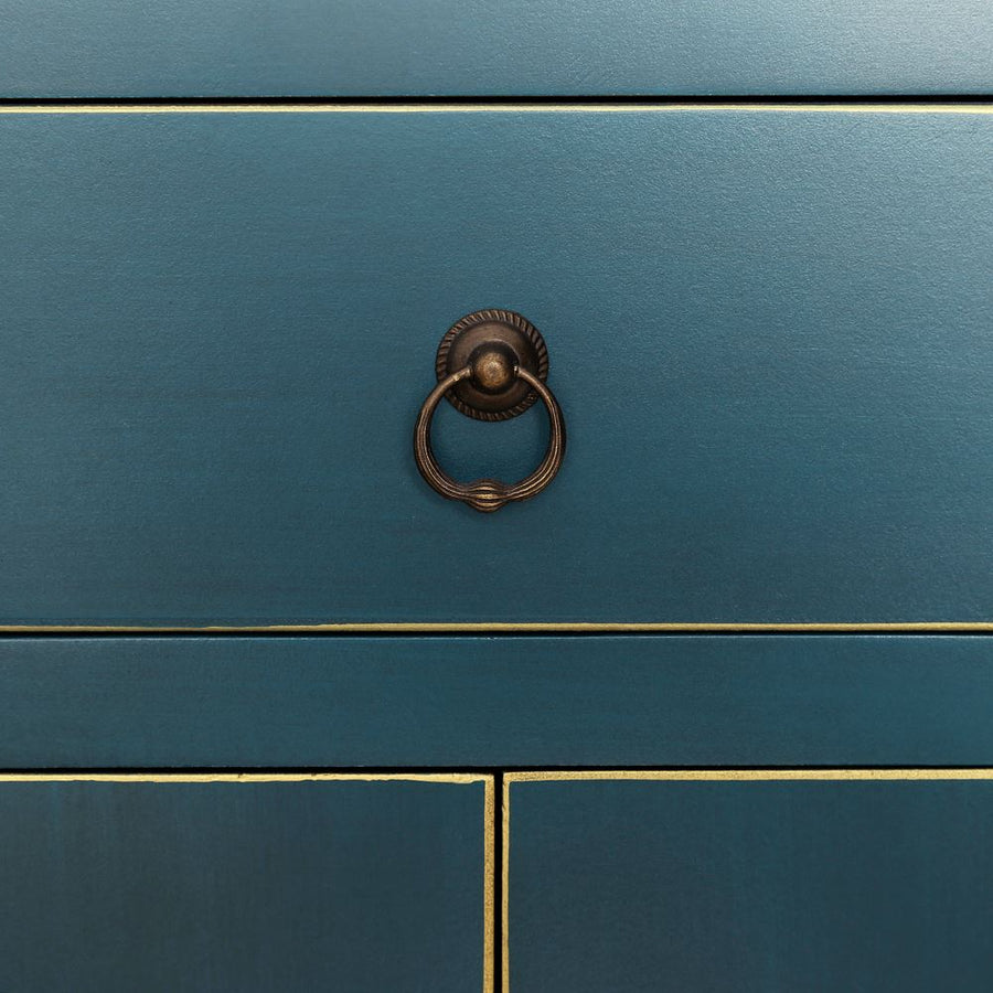 MESITA 2 PUERTAS Y 1 CAJÓN AZUL DM 45 X 26 X 69 CM