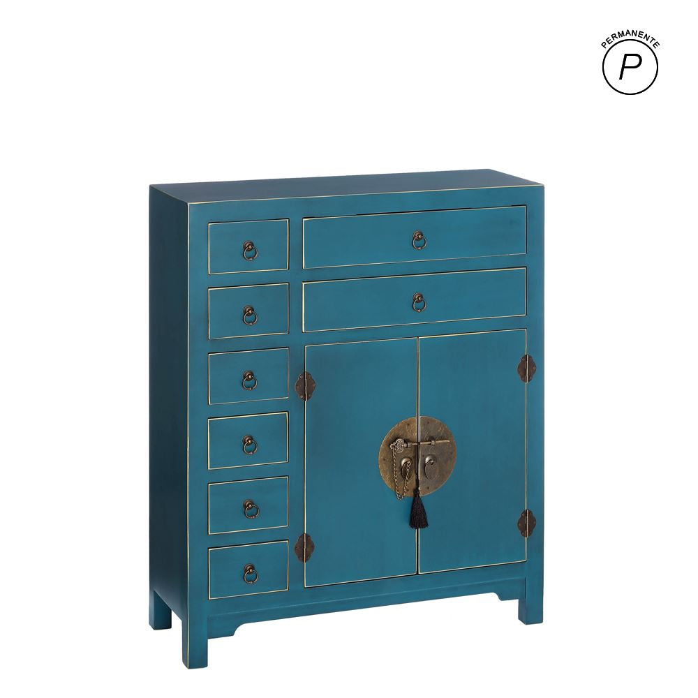 MUEBLE AUXILIAR AZUL DM ''ORIENTE'' 73 X 26 X 90 CM