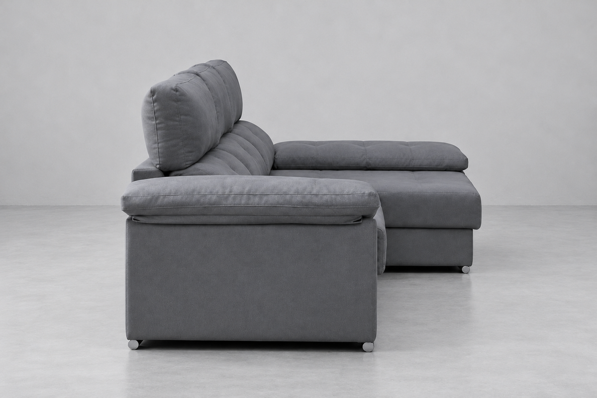 Chaise longue Golf — vista lateral derecha — Cairo Antracita — SKU P017GOLF2SHD000CANT