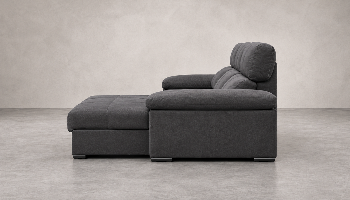 Chaise longue Roma — Cairo Antracita — Chaise derecha — lateral