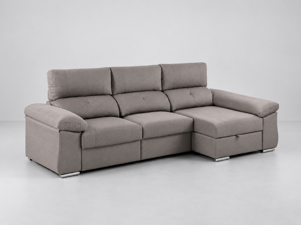 Chaise longue Cupra — Cairo-Piedra, chaise izquierda — vista 3/4