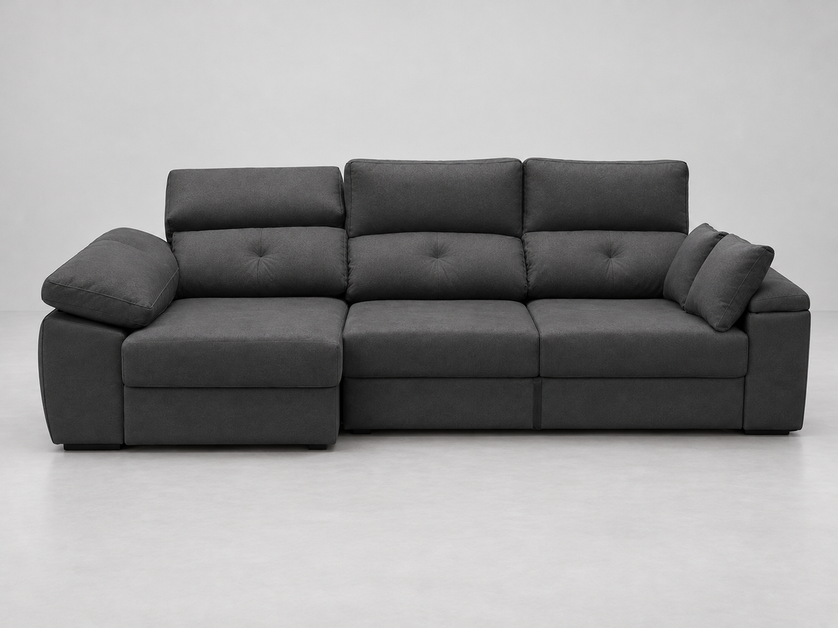 Chaise longue Gredos Cairo Antracita izquierda frontal