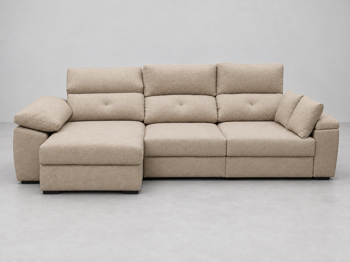 Chaise longue Gredos Cairo Beig izquierda frontal