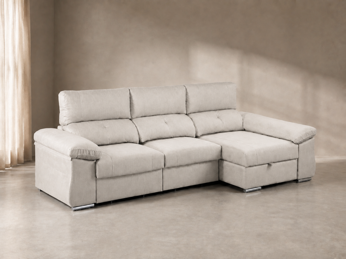 Cupra chaise Cairo Perla izquierda vista 3/4