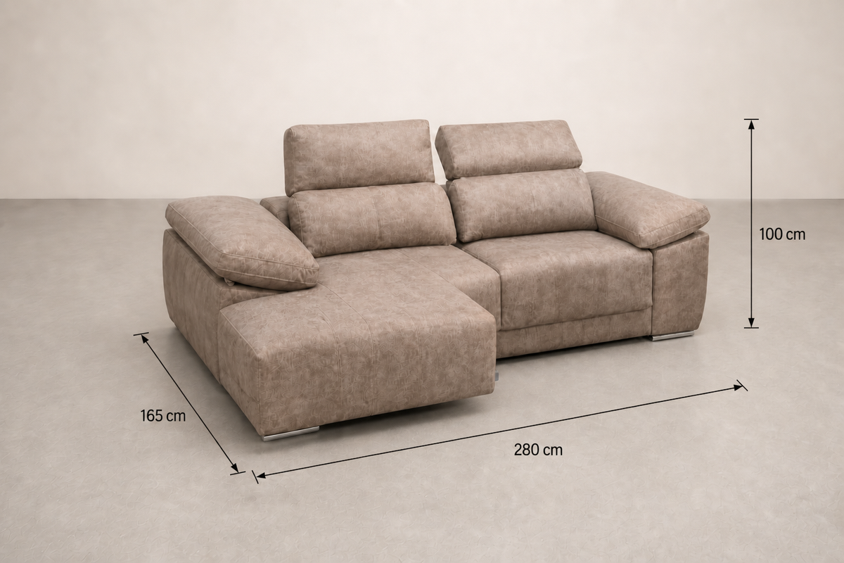 Ficha de medidas Montblanc 280 x 165 x 100 cm