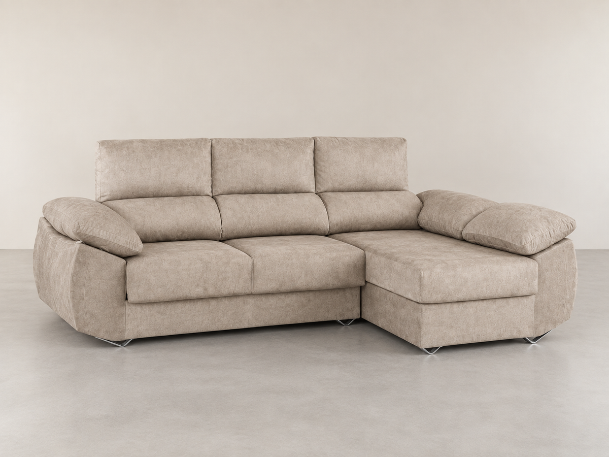 Sofá Chaise Longue Epi piedra derecha vista tres cuartos