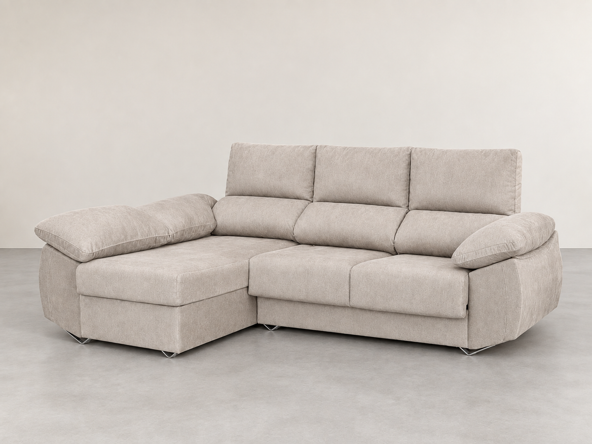 Sofá Chaise Longue Epi piedra izquierda vista tres cuartos