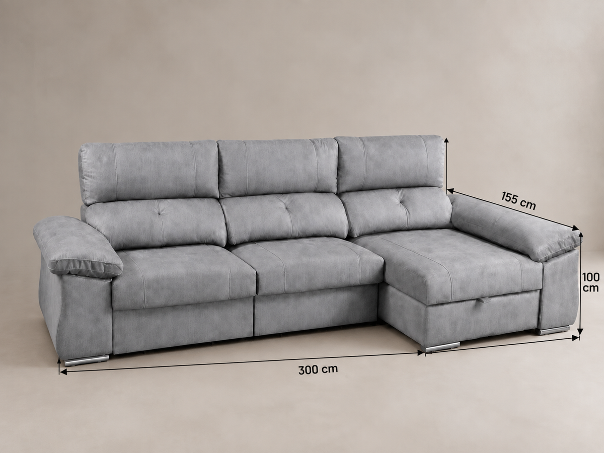 Guía de medidas de Chaise longue Cupra