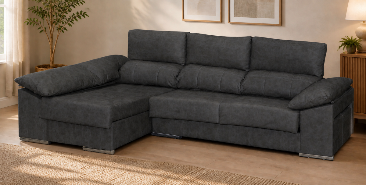 Sofá Franca Edi Marengo, chaise longue izquierda, vista ambiente