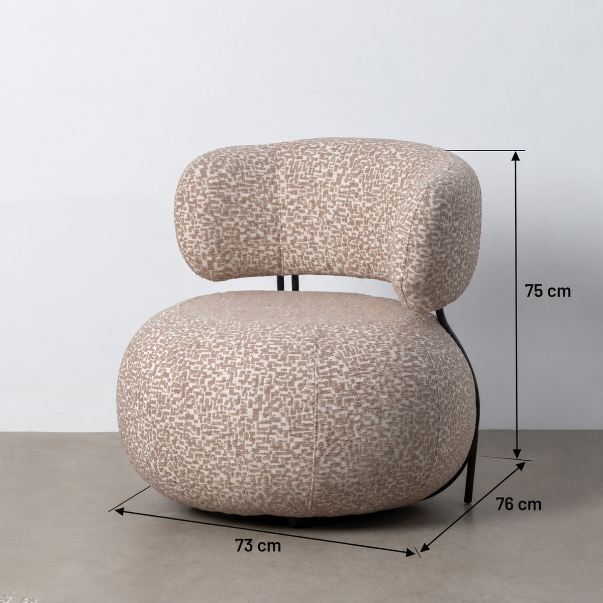 Sillón IXIA-615420 — medidas 73 × 76 × 75 cm