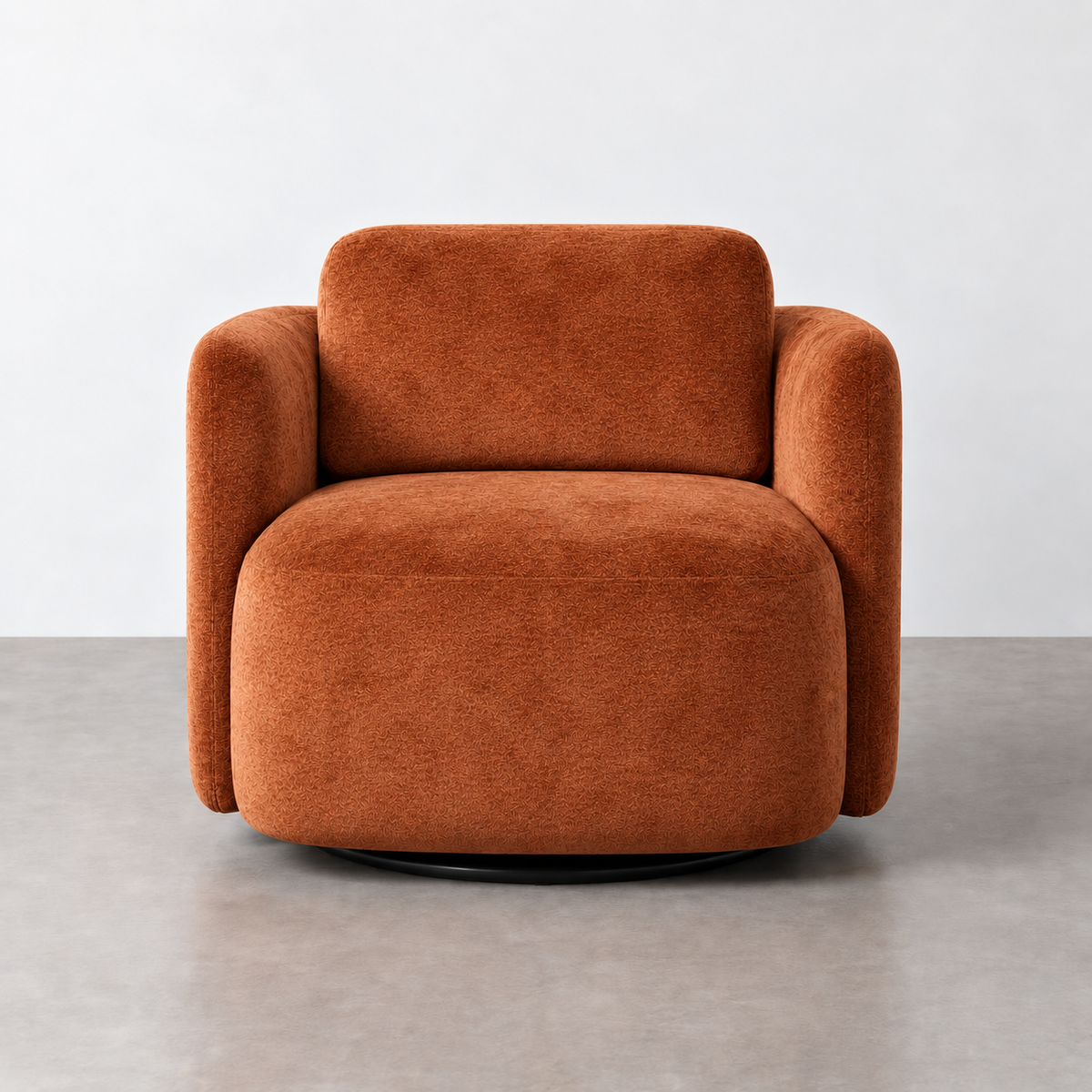 Sillón giratorio IXIA-616328 terracota — vista frontal