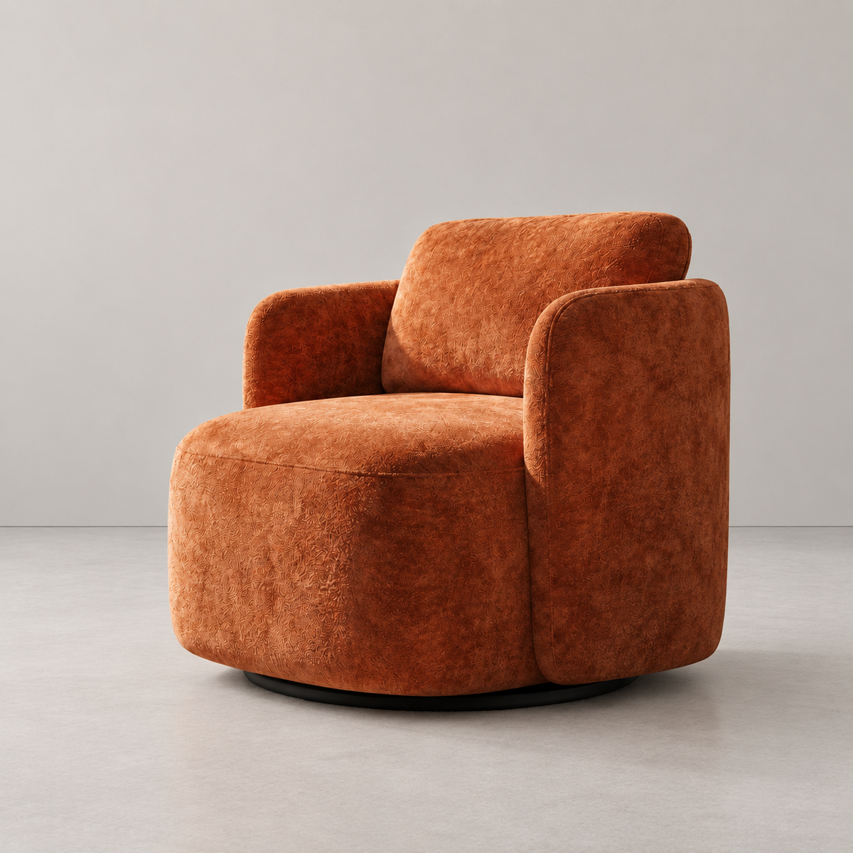 Sillón IXIA-616328 terracota — vista lateral
