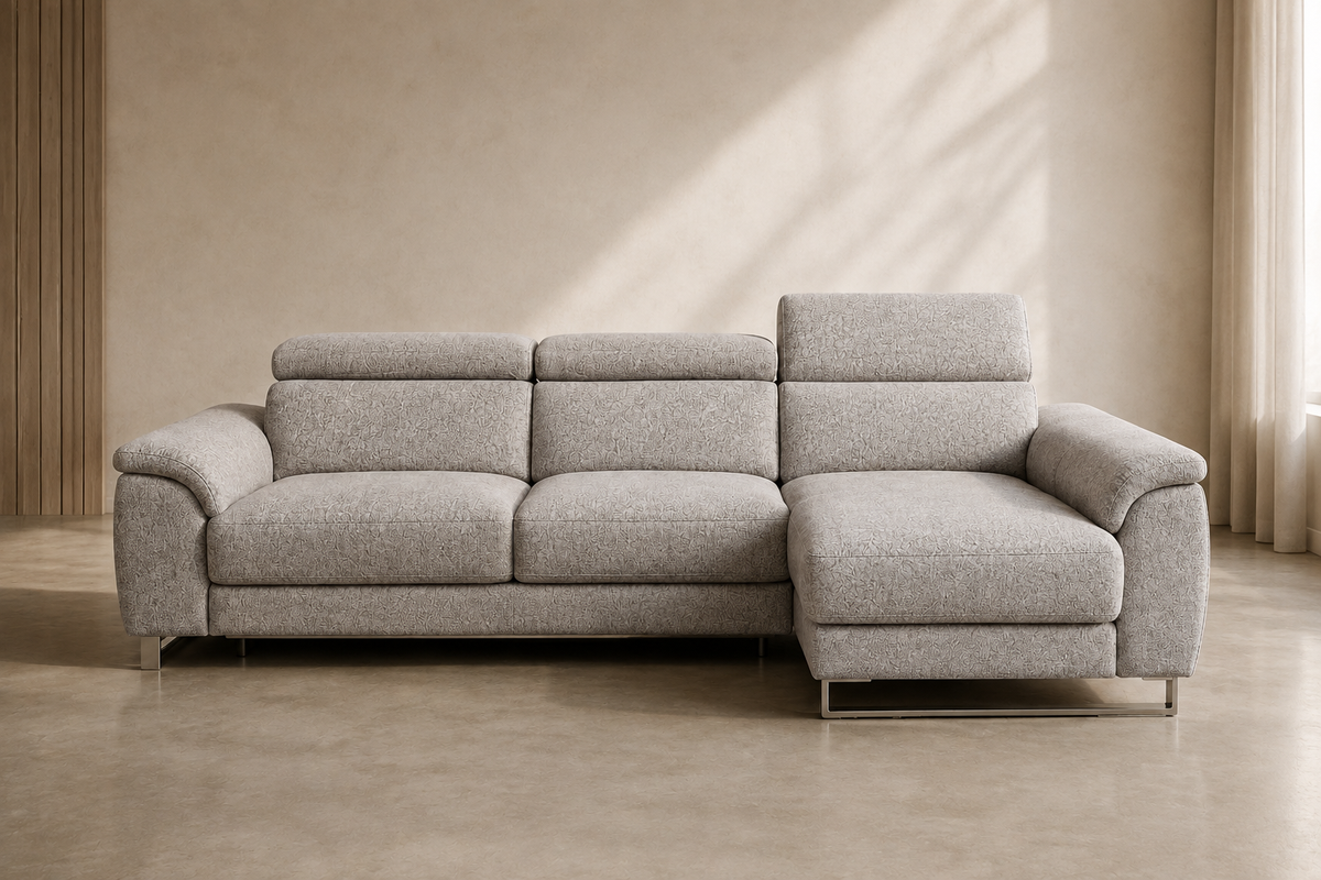 Sofá chaise longue Río Cairo Perla, vista ambiente
