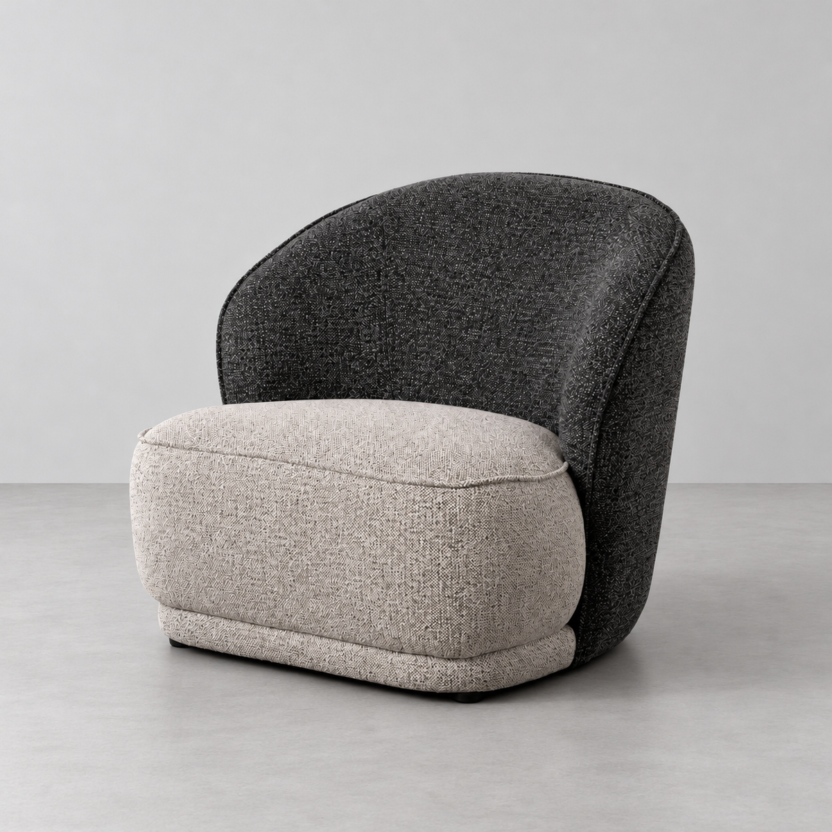 TWO-TONE FABRIC ARMCHAIR LIVING ROOM 78 X 81 X 74 CM