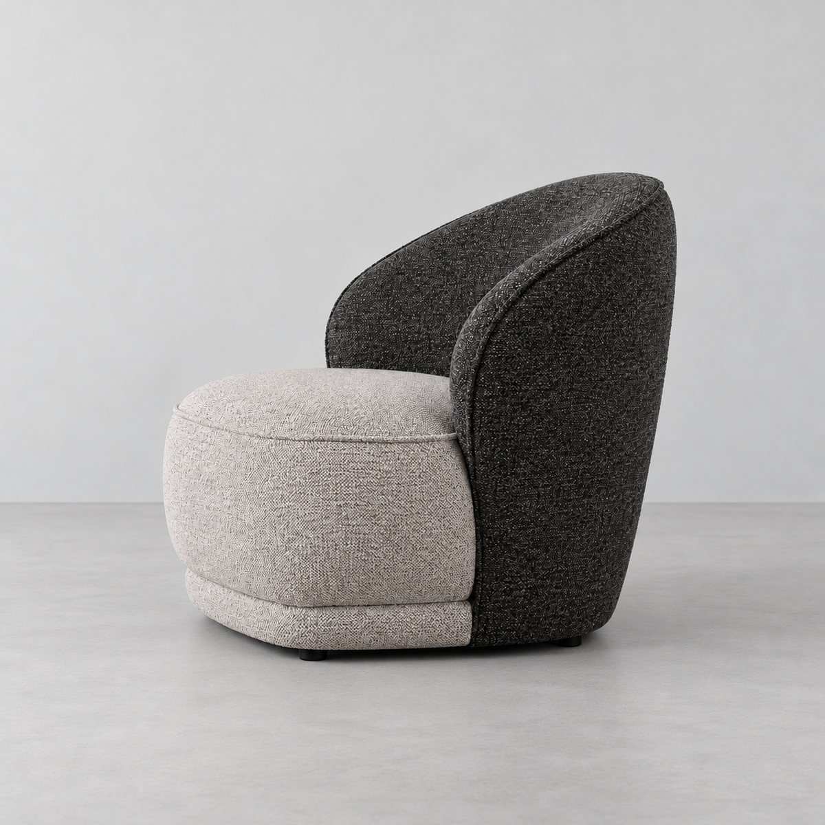 TWO-TONE FABRIC ARMCHAIR LIVING ROOM 78 X 81 X 74 CM
