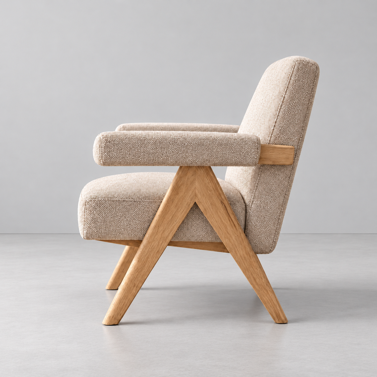 Sillón Faro beige IXIA-616422, lateral