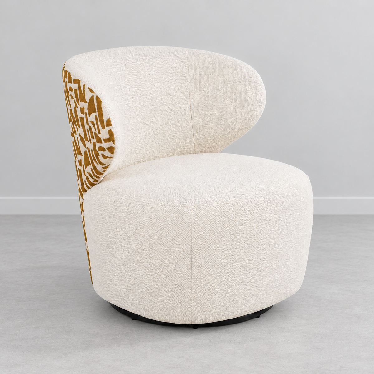 Sillón Lima IXIA-616828 crema-ocre — vista tres cuartos