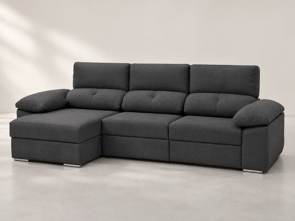 Chaise longue Audi Magnol Antracita izquierda
