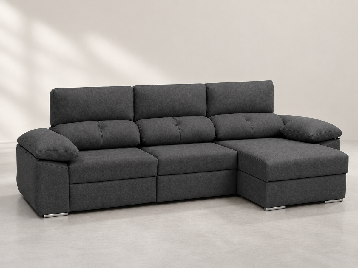 Chaise longue Audi Magnol Antracita derecha