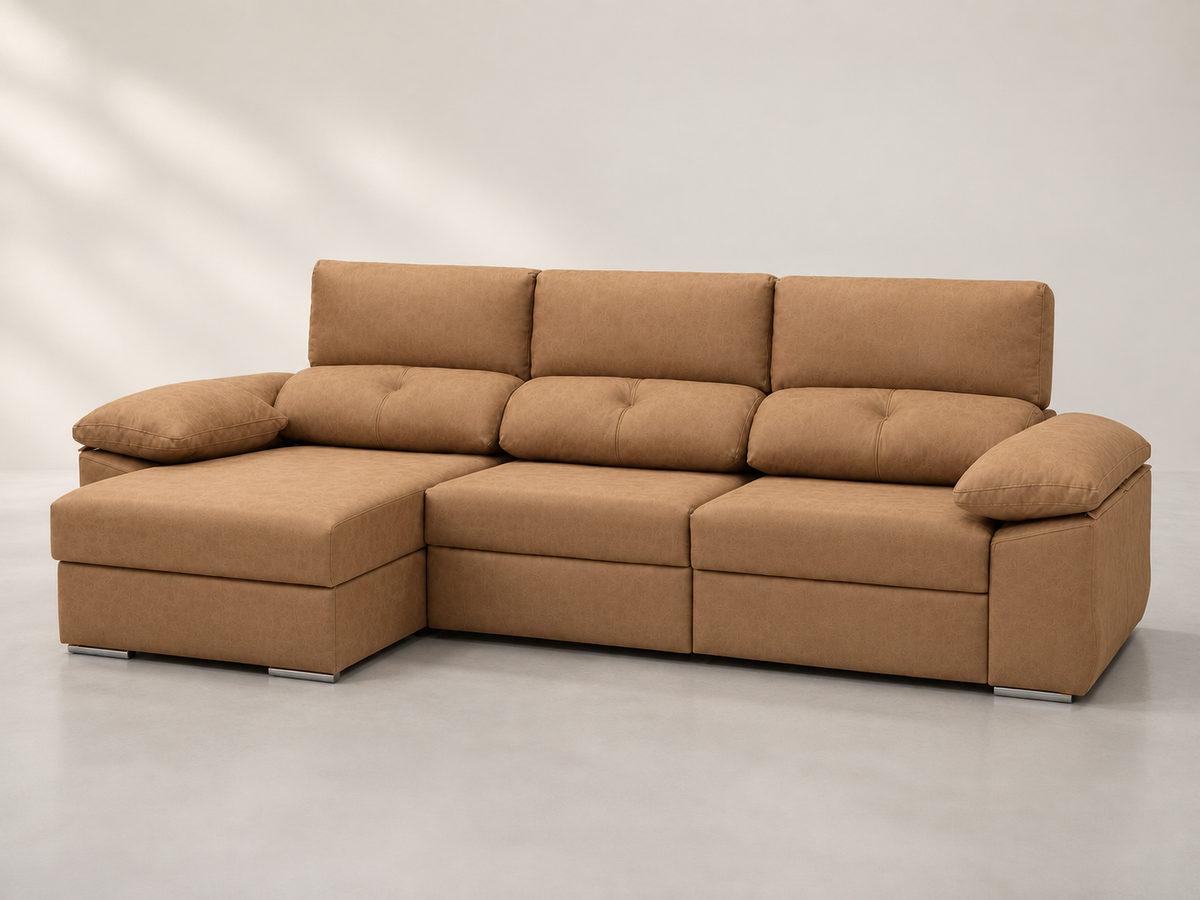 Chaise longue Audi Magnol Camel izquierda