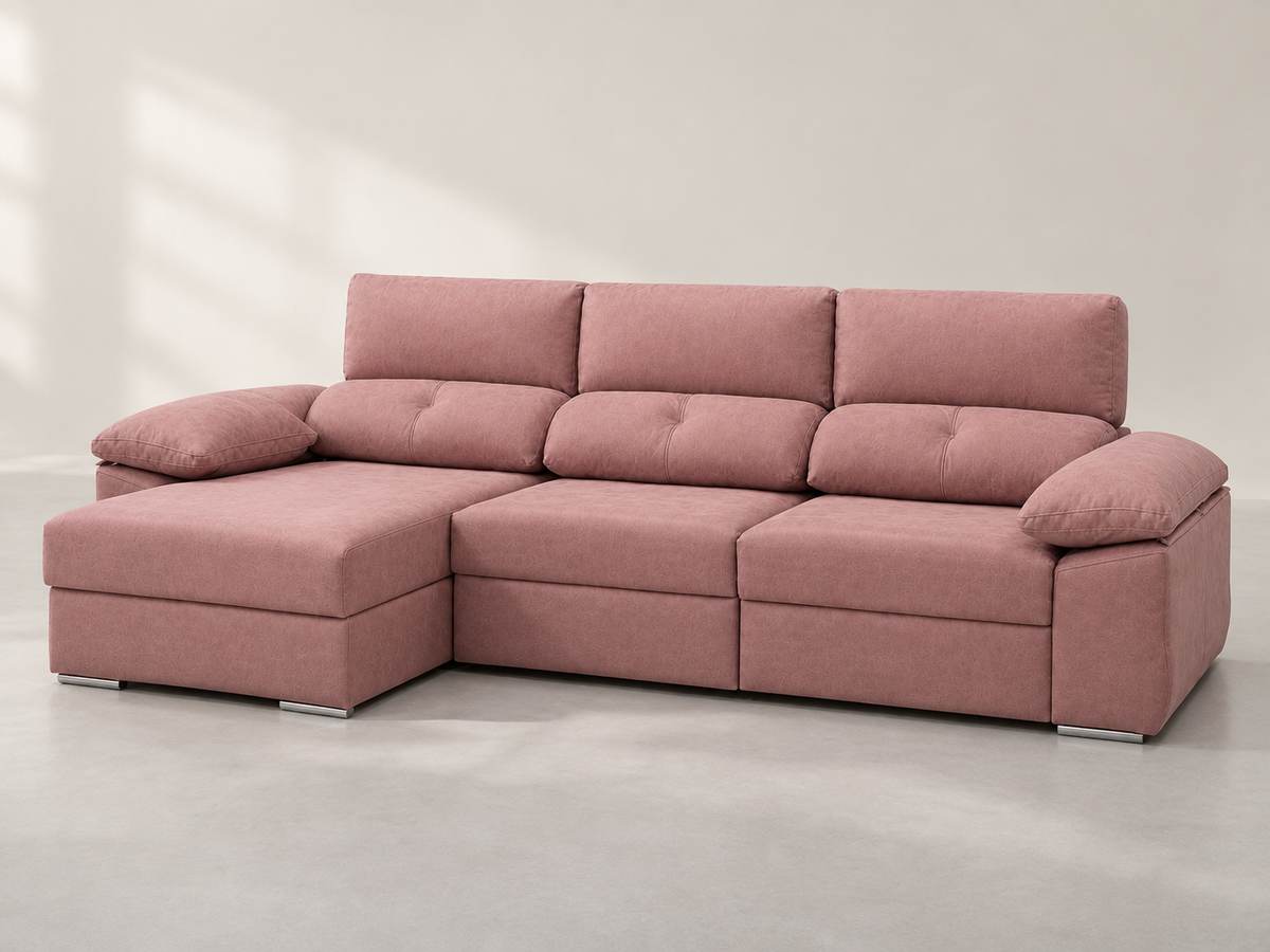 Chaise longue Audi Magnol Rosa izquierda