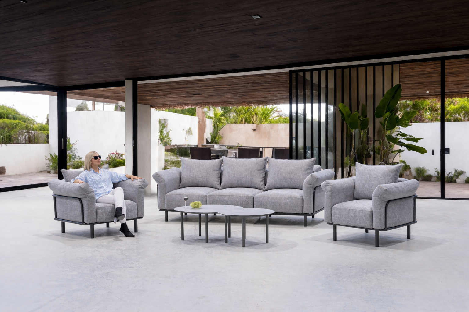 Conjunto de jardin BRANDON 3 plazas