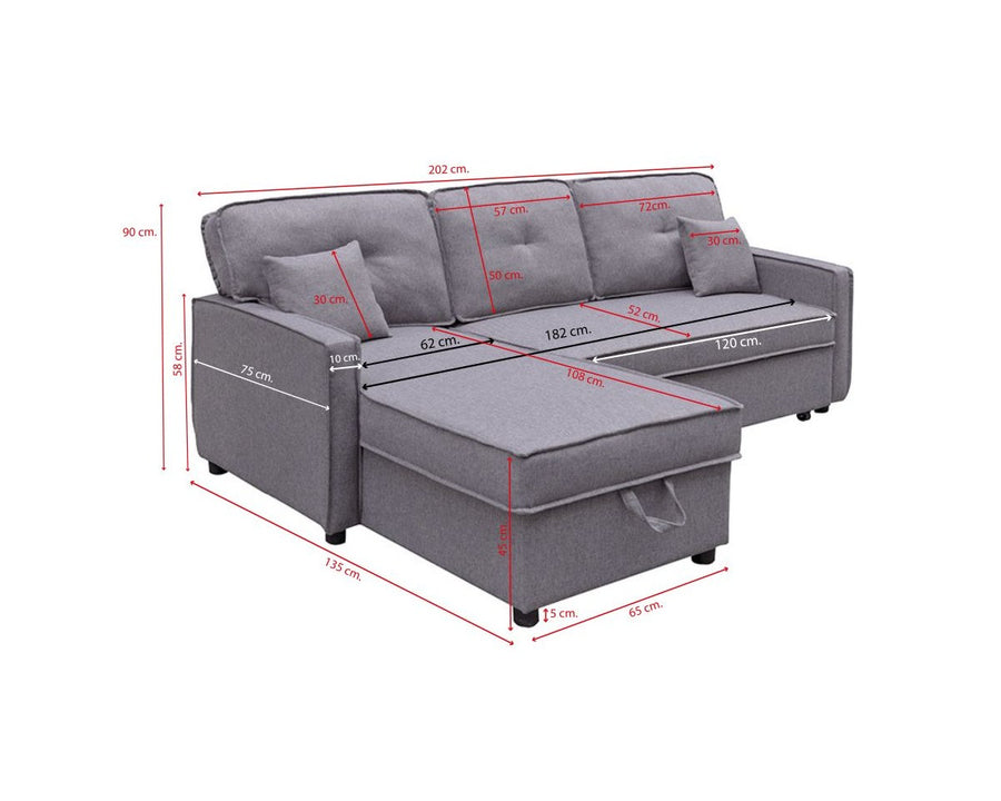 Sofá cama Chaise Longue Dax