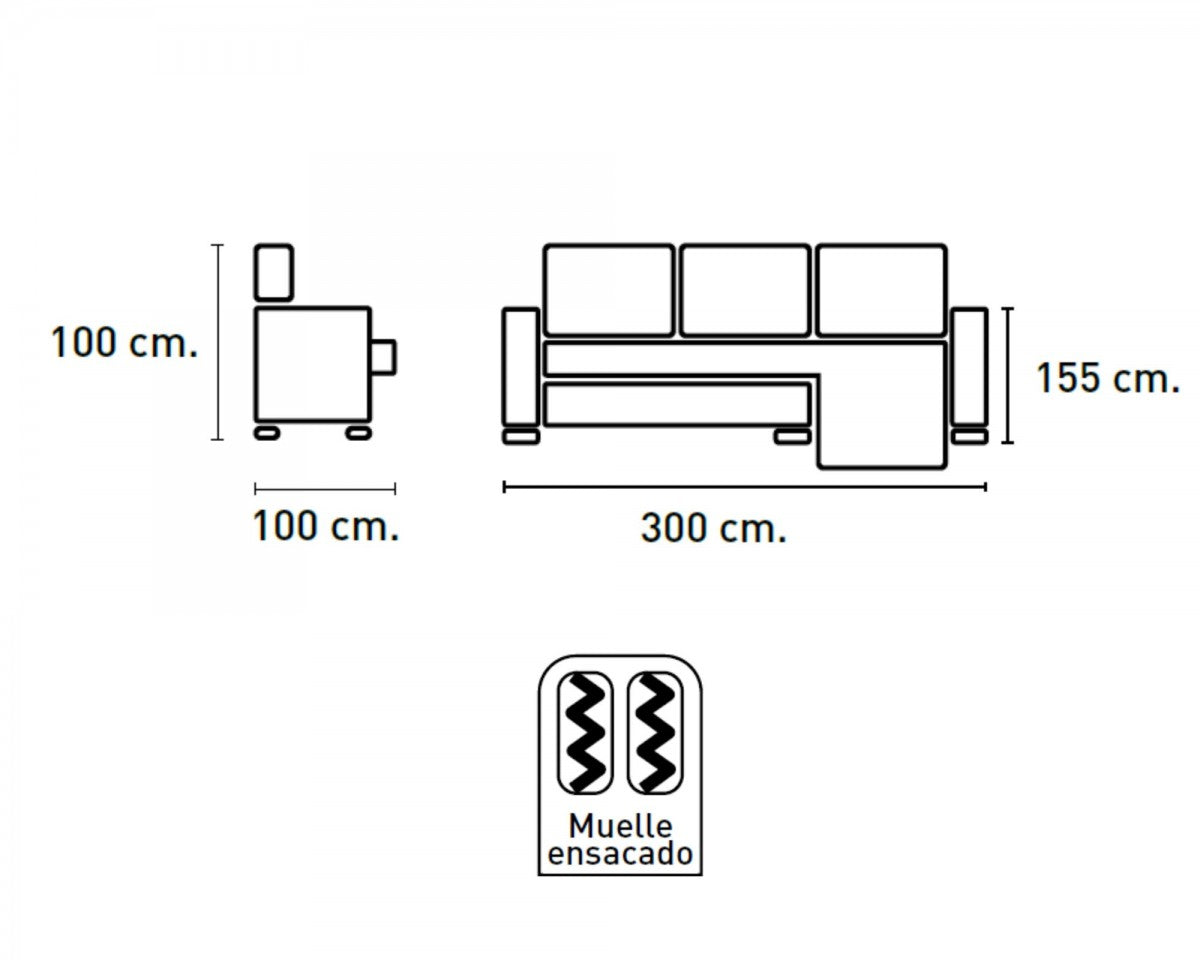 Sofá Chaise Longue Cupra