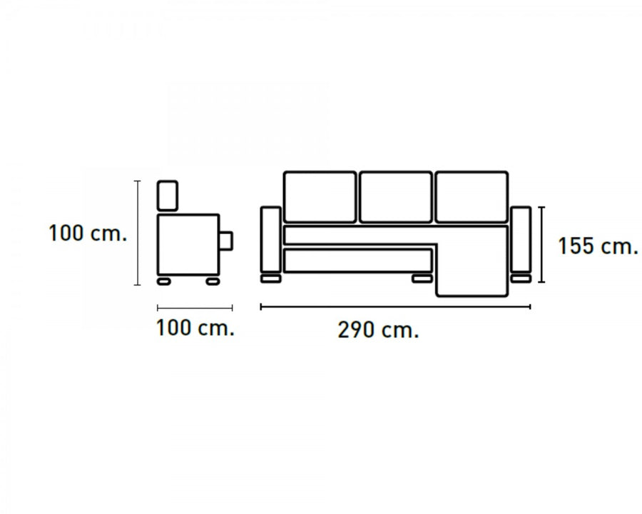 Sofá Chaise Longue Robert