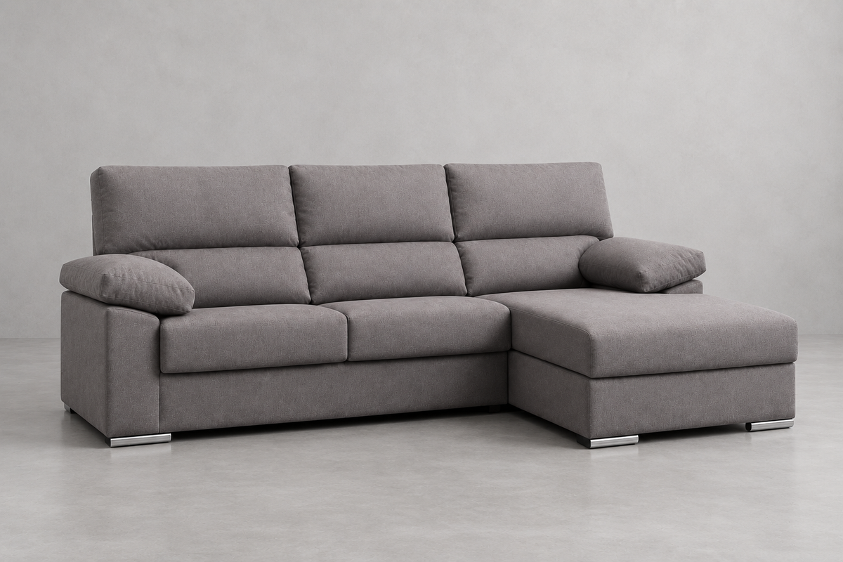 Chaise longue Ruben CGRF módulo 1 derecha, vista 3-4