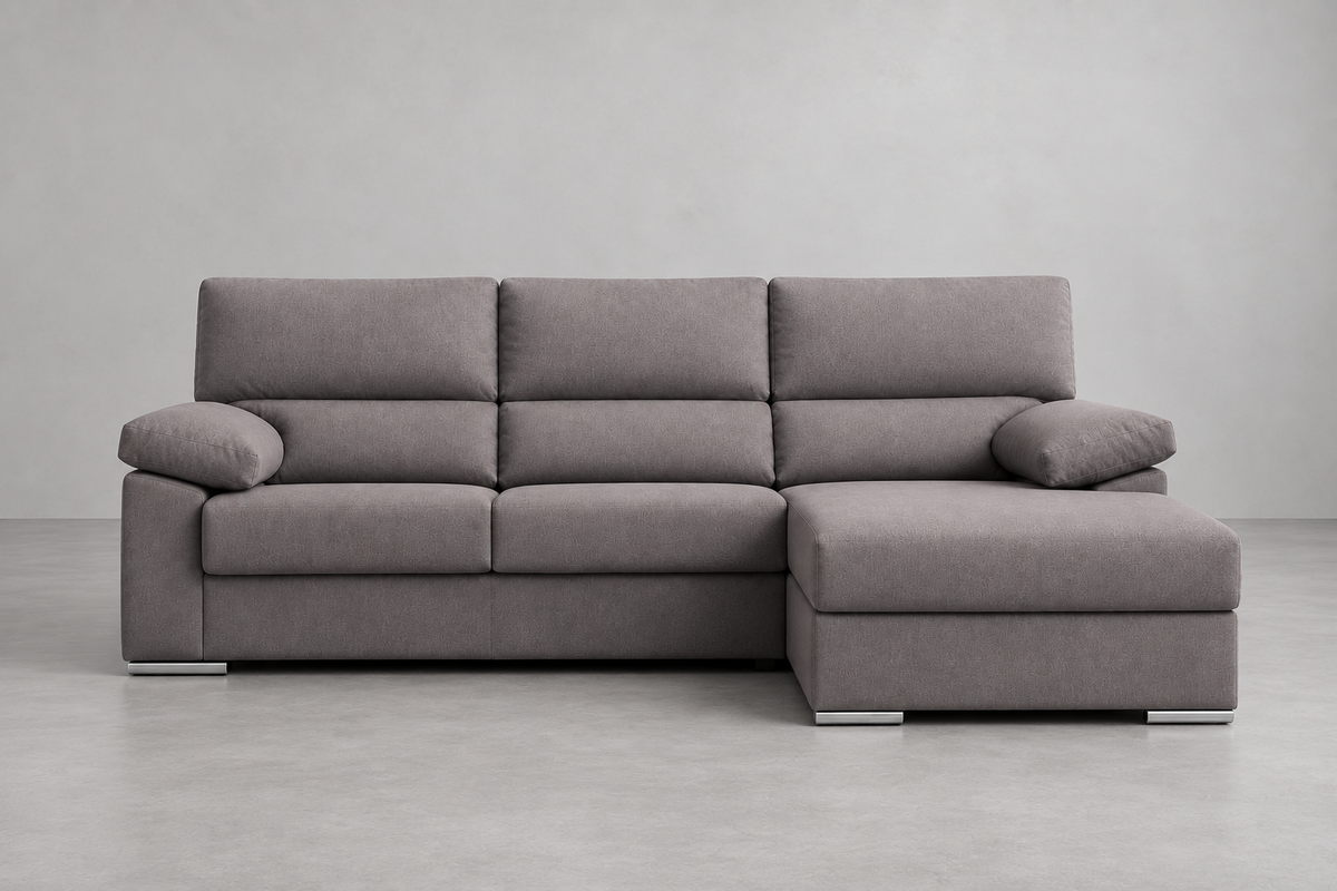 Chaise longue Ruben CGRF módulo 1 derecha, vista frontal