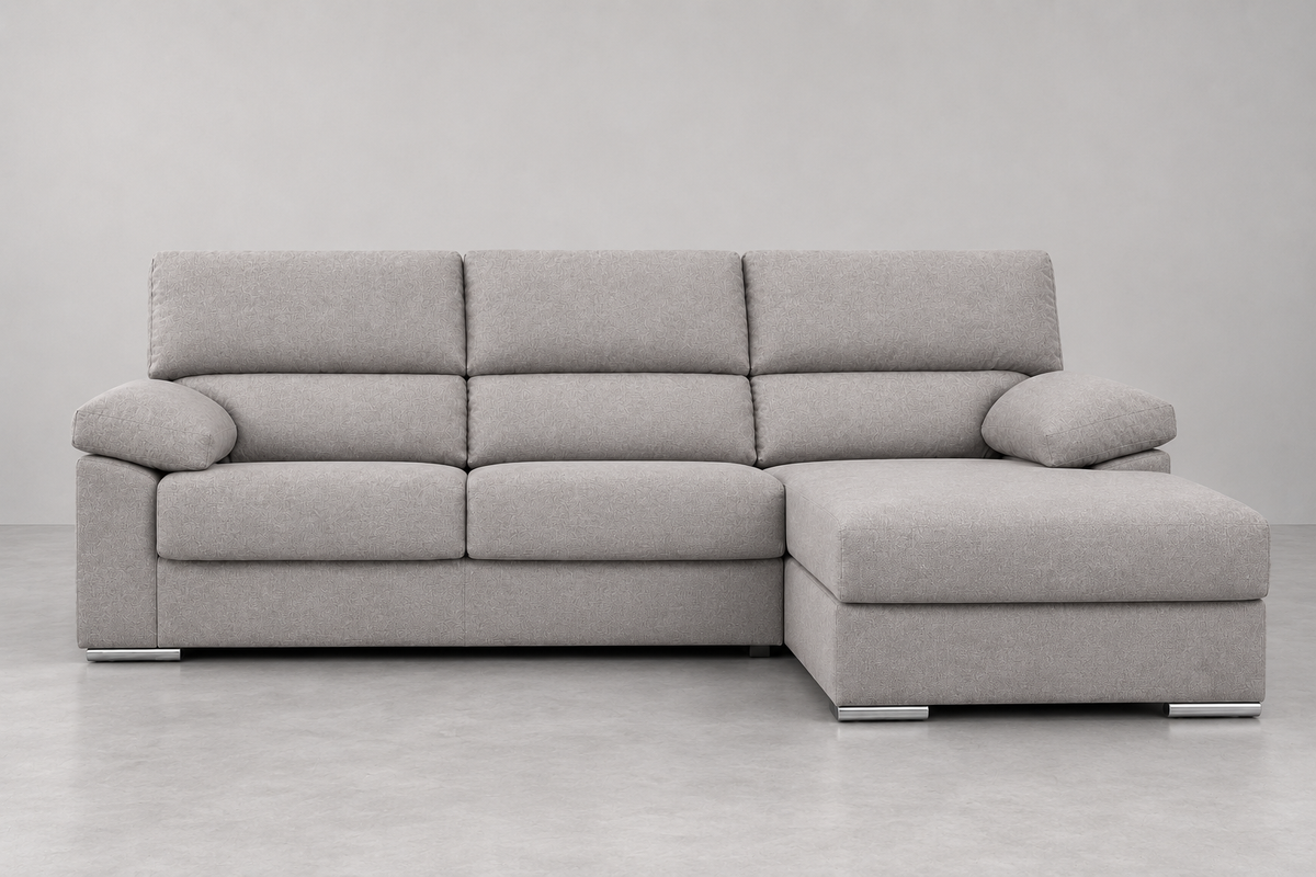 Chaise longue Ruben ECEM módulo 1 derecha, vista frontal