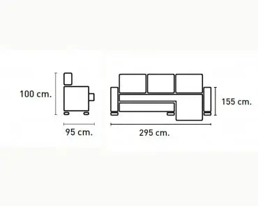 Sofá  Chaise Longue Toyota