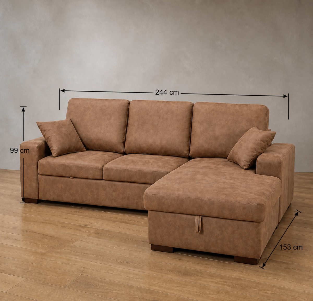 Guía de medidas de Chaise longue Corea