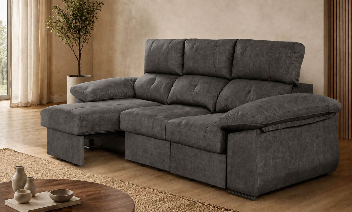 Sofá Chaise Longue Cupra derecha-antracita
