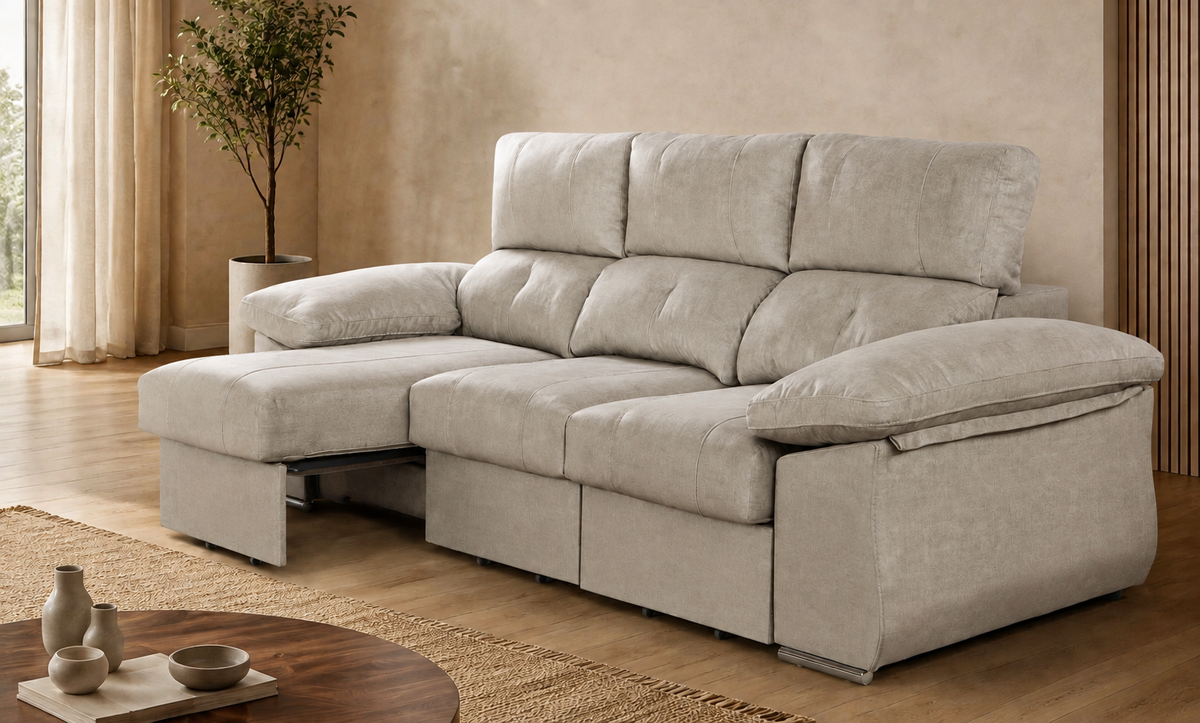 Sofá Chaise Longue Cupra derecha-cemento