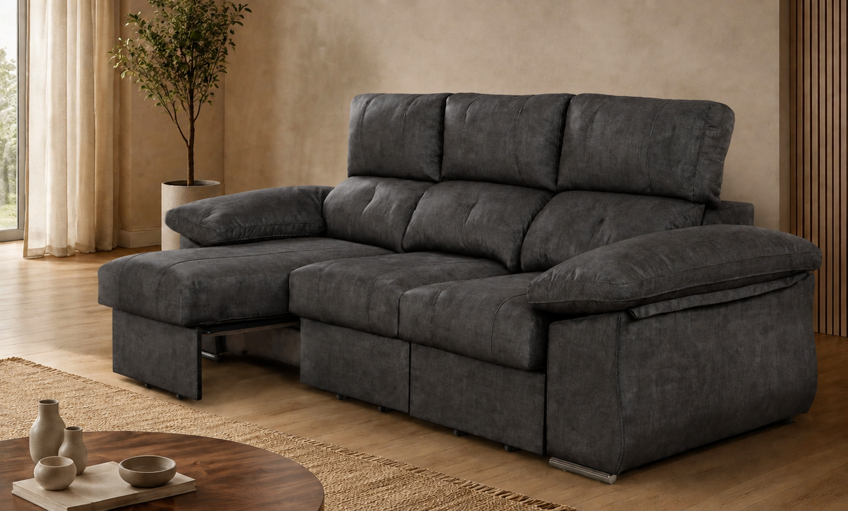 Sofá Chaise Longue Cupra derecha-edi-antracita