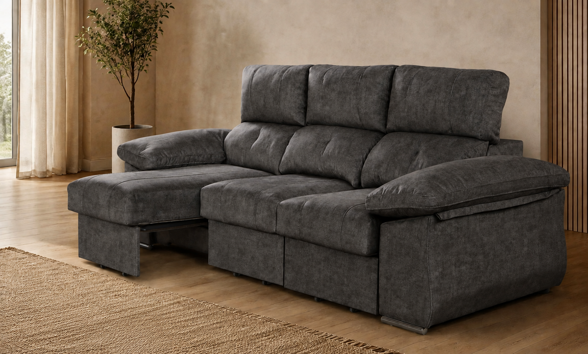 Sofá Chaise Longue Cupra derecha-grafito