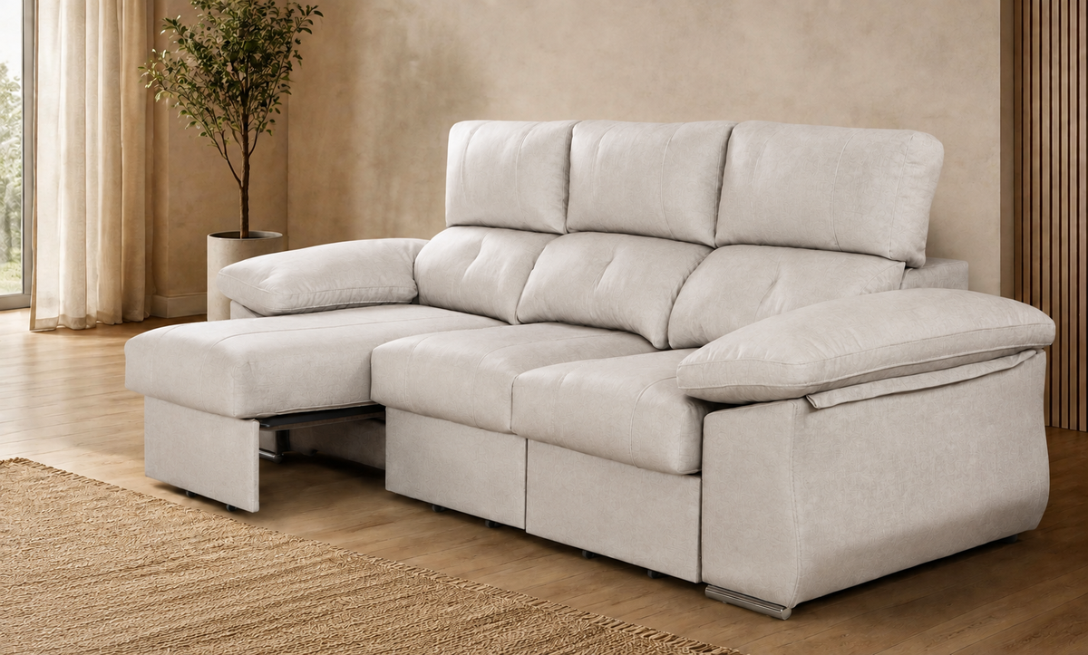 Sofá Chaise Longue Cupra derecha-perla