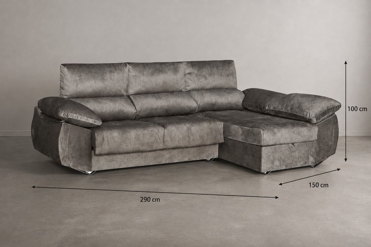 Guía de medidas de Sofá Chaise Longue  Epi