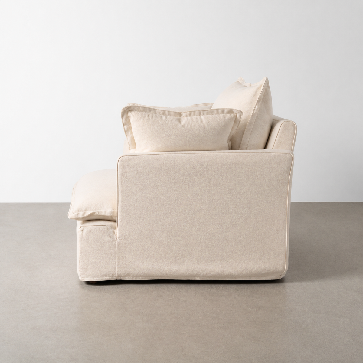 SILLÓN BEIGE MADERA / TEJIDO SALÓN 115 X 109 X 97 CM
