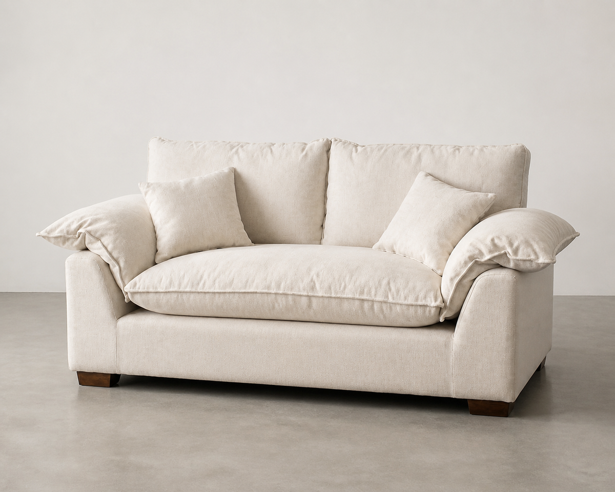 SOFÁ 2 PLAZAS CREMA TEJIDO 178 X 101 X 71 CM