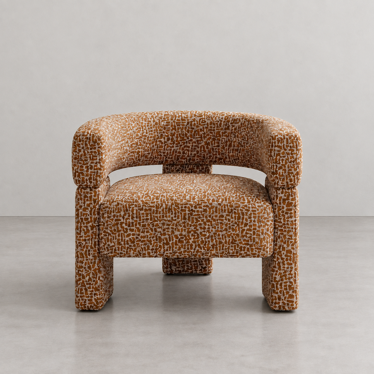 Sillón Zen caqui IXIA-615421 — vista frontal