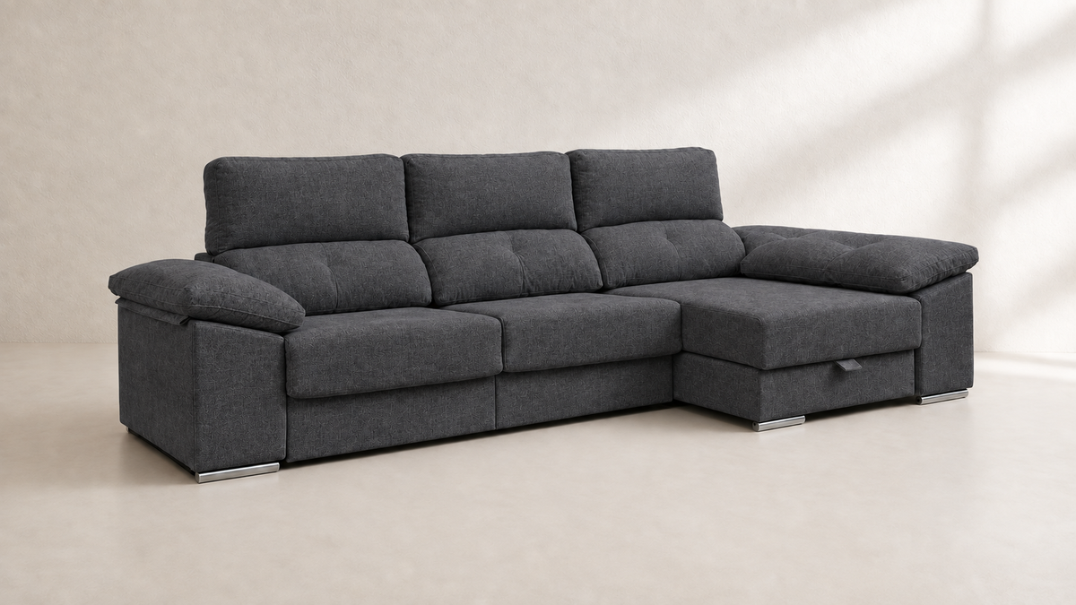 Chaise longue Golf — vista 3/4 derecha — Magnol Antracita