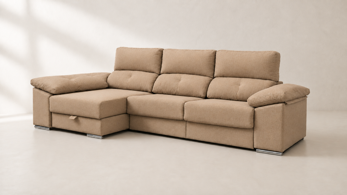 Chaise longue Golf — vista 3/4 izquierda — Magnol Camel