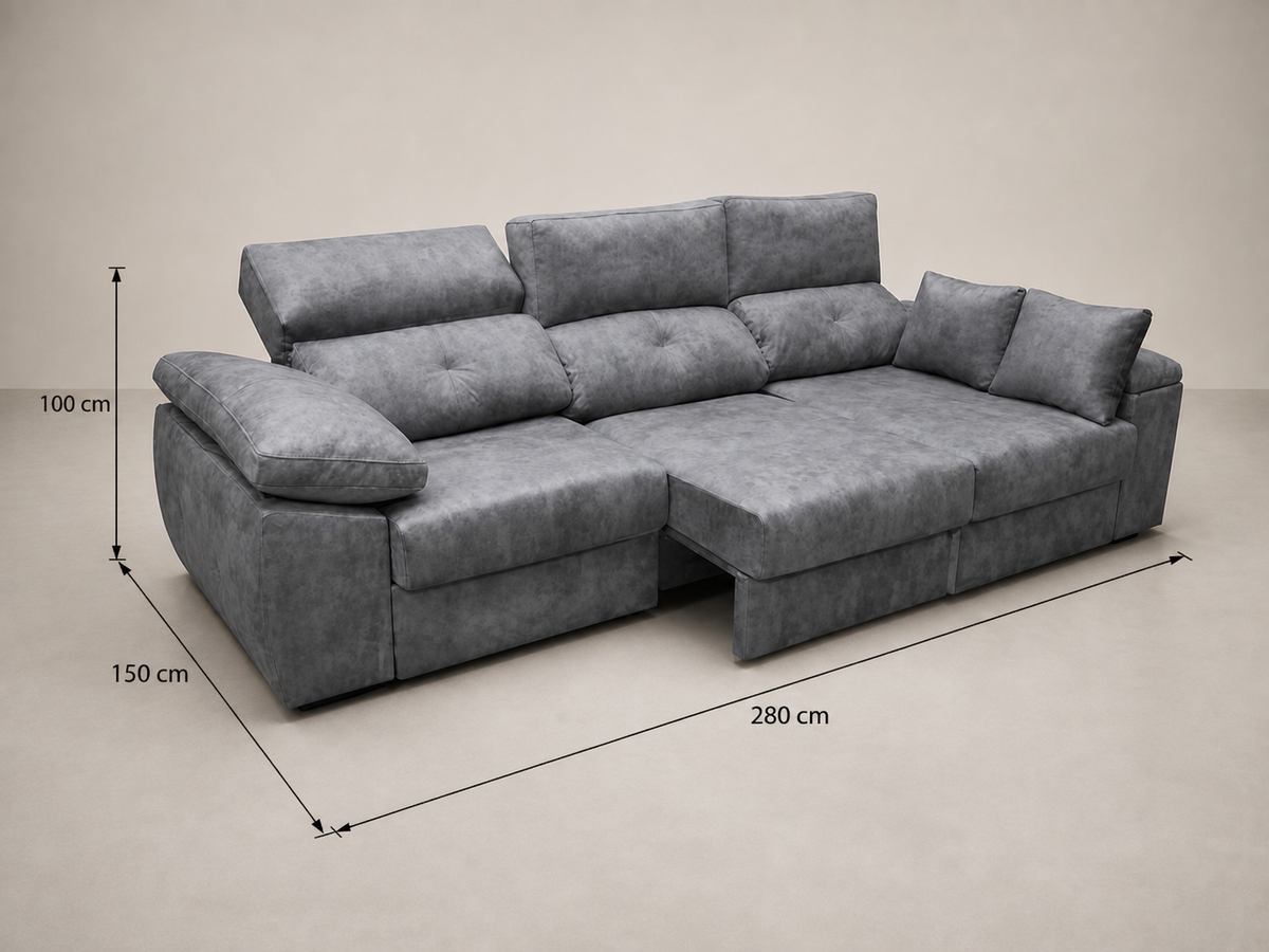 Guía de medidas de Chaise longue Gredos