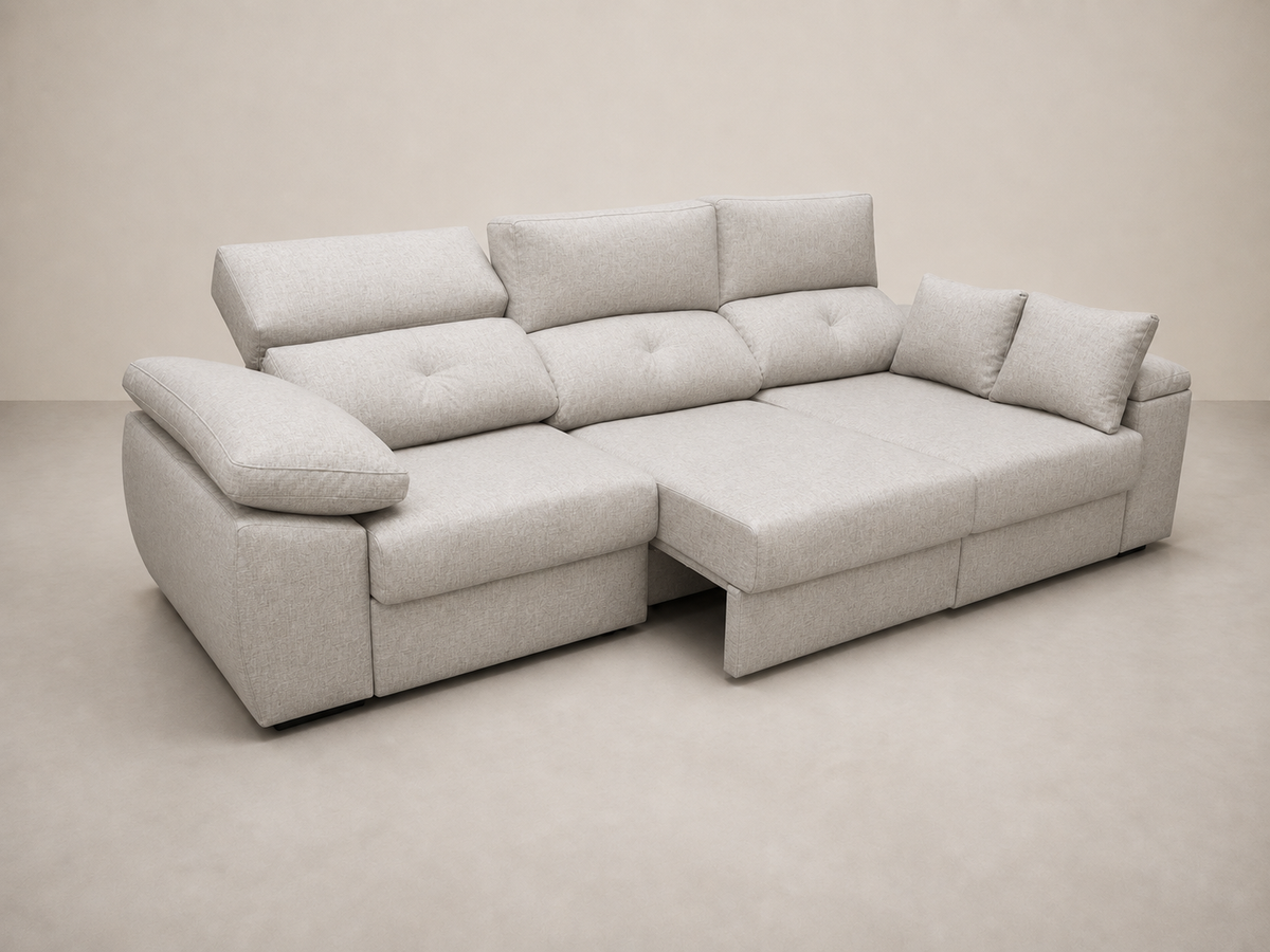 Chaise longue Gredos — vista 3/4 izquierda — Cairo Perla