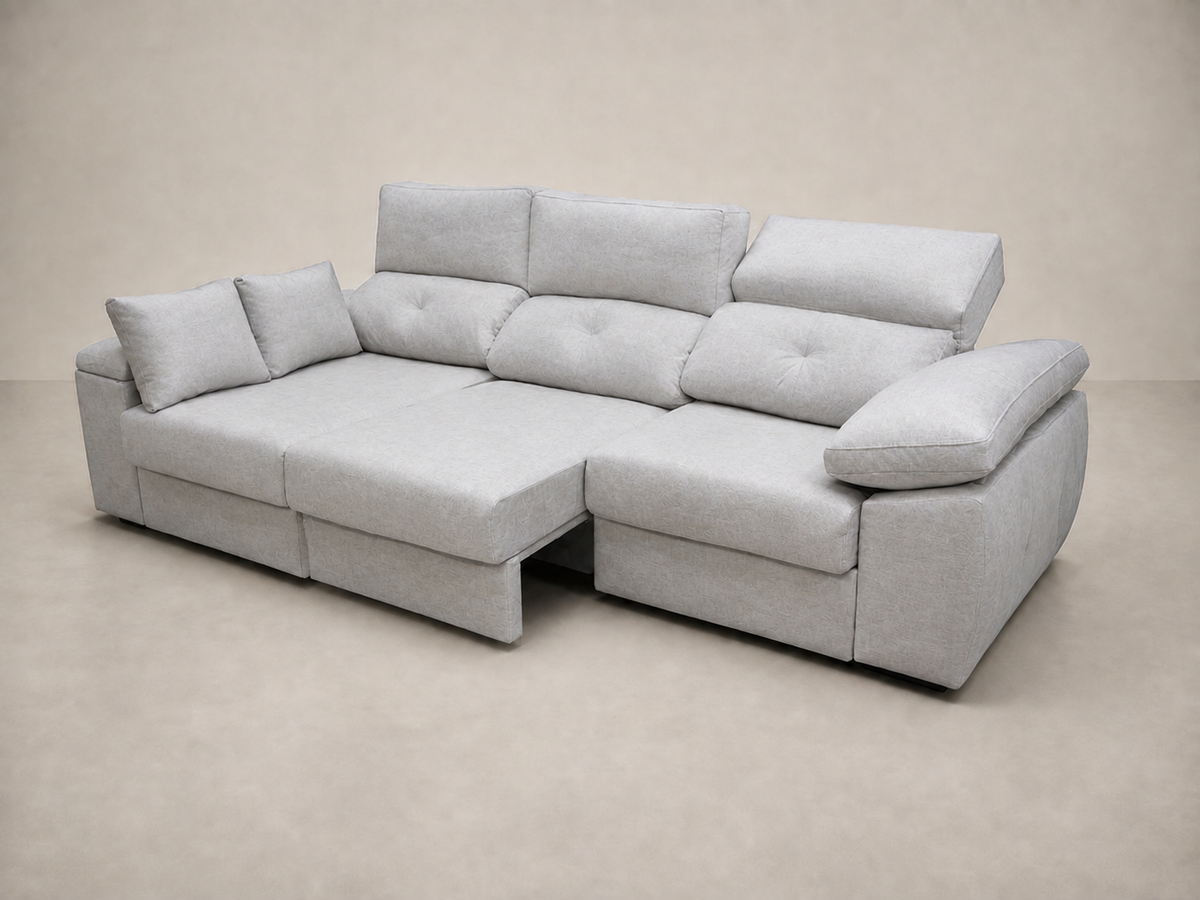 Chaise longue Gredos — vista 3/4 derecha — Magnol Plata